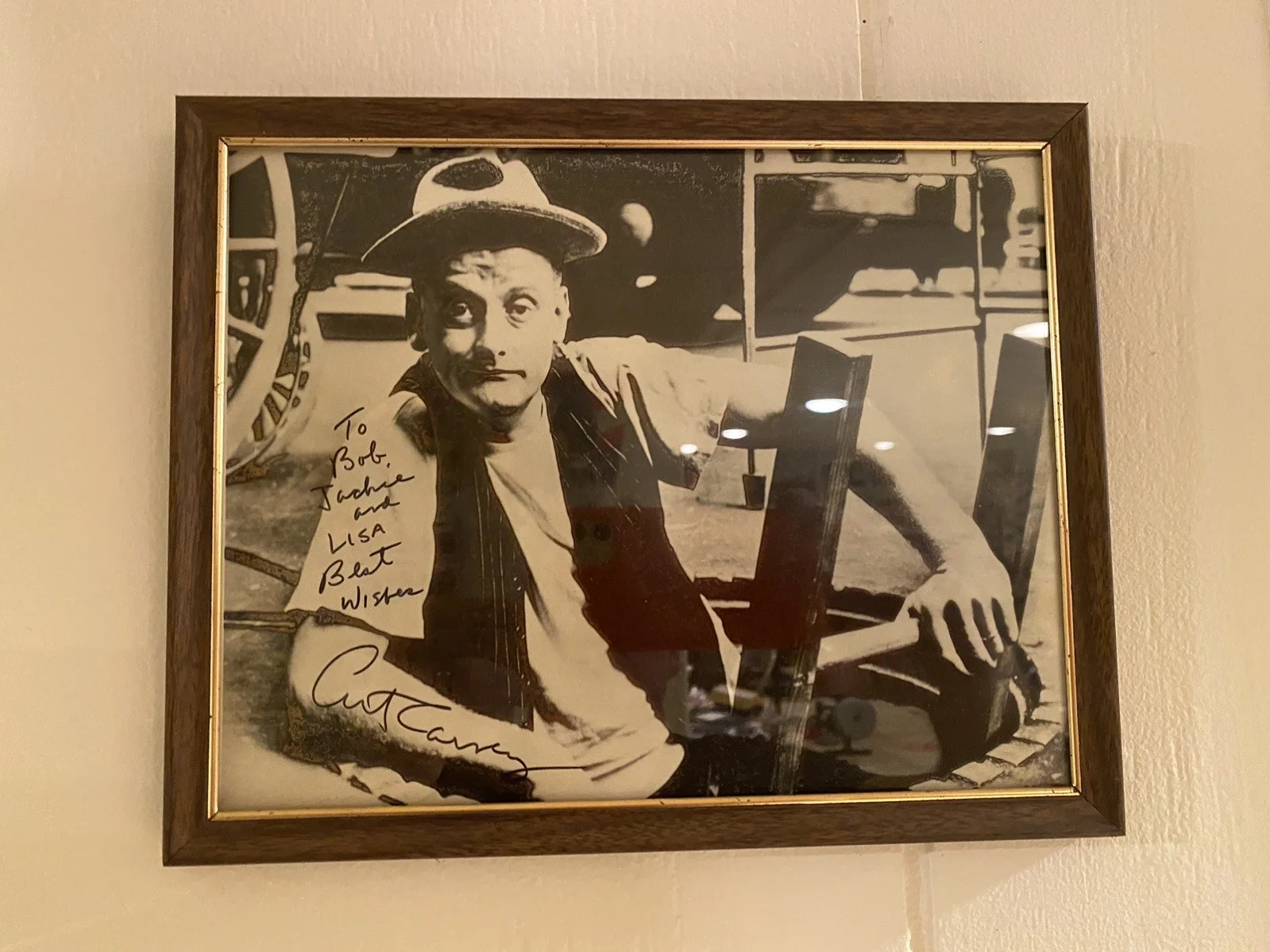 Art Carney honeymooners Autograph 3x5 Index Card, image 2