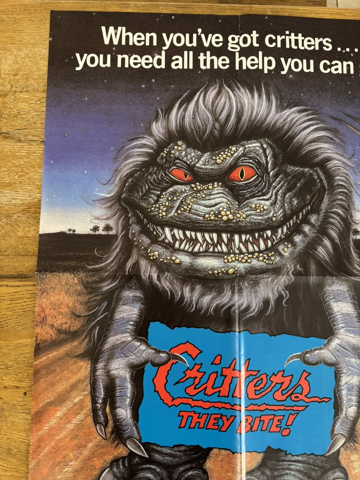 Critters uk vhs video shop film poster A1, изображение 3