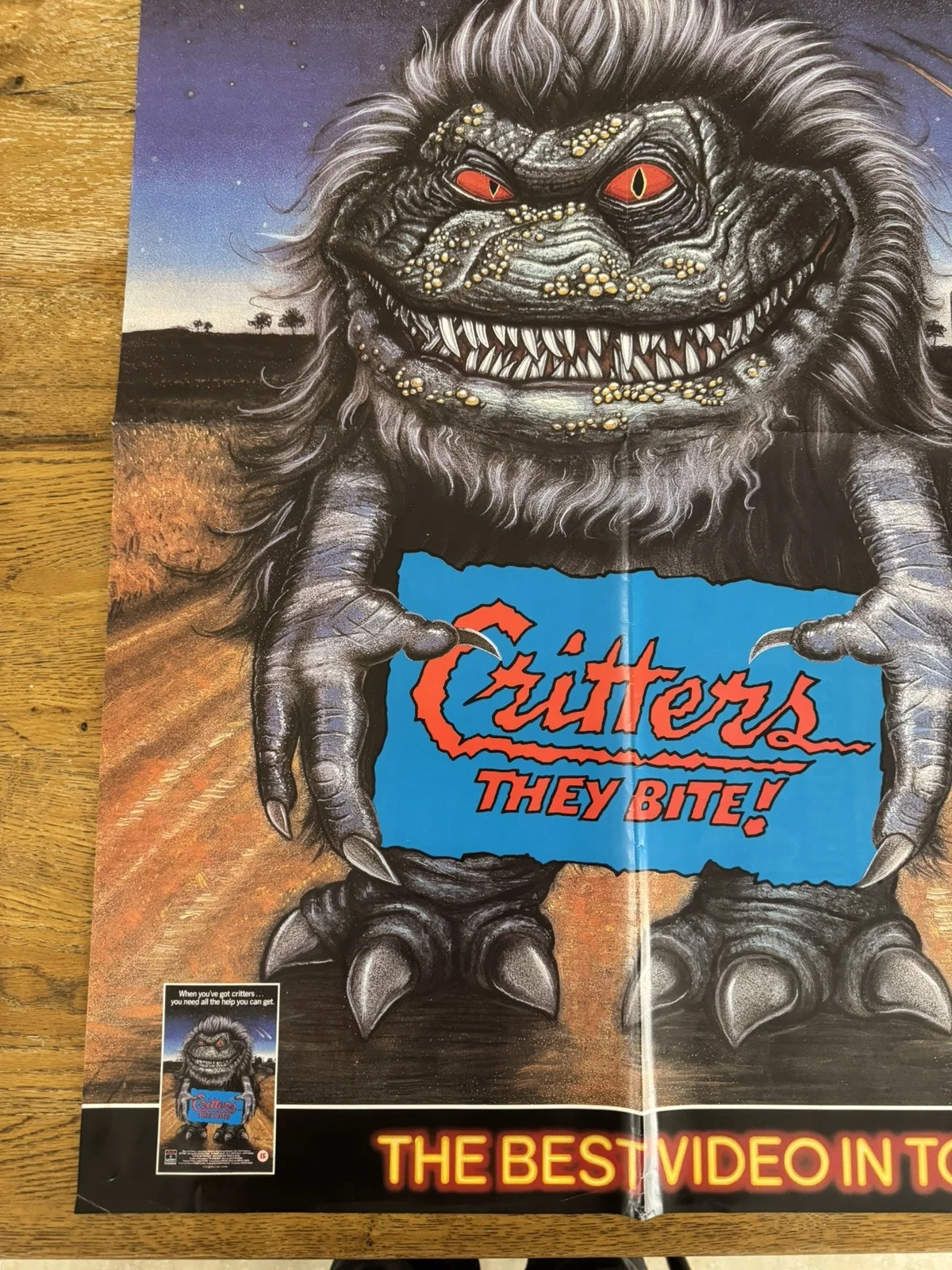Critters uk vhs video shop film poster A1, изображение 4