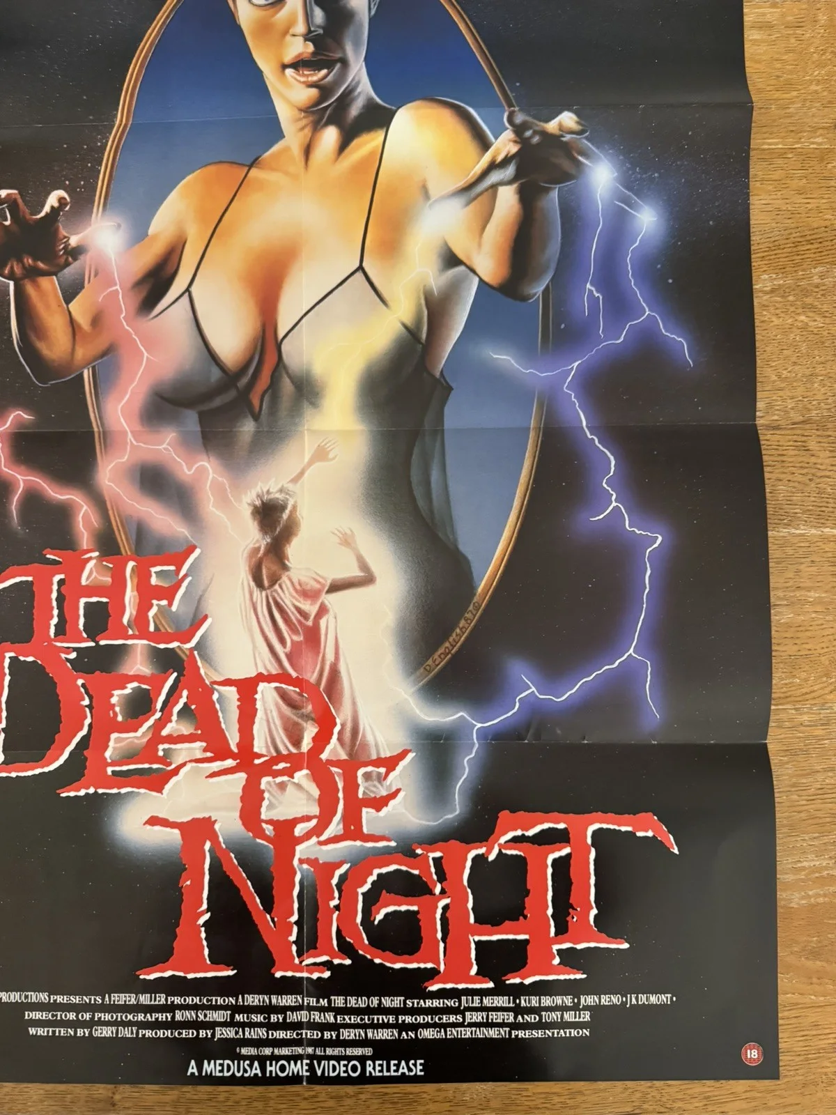 The dead of night Original Video Shop VHS Poster 1987 Extremely Rare, изображение 3