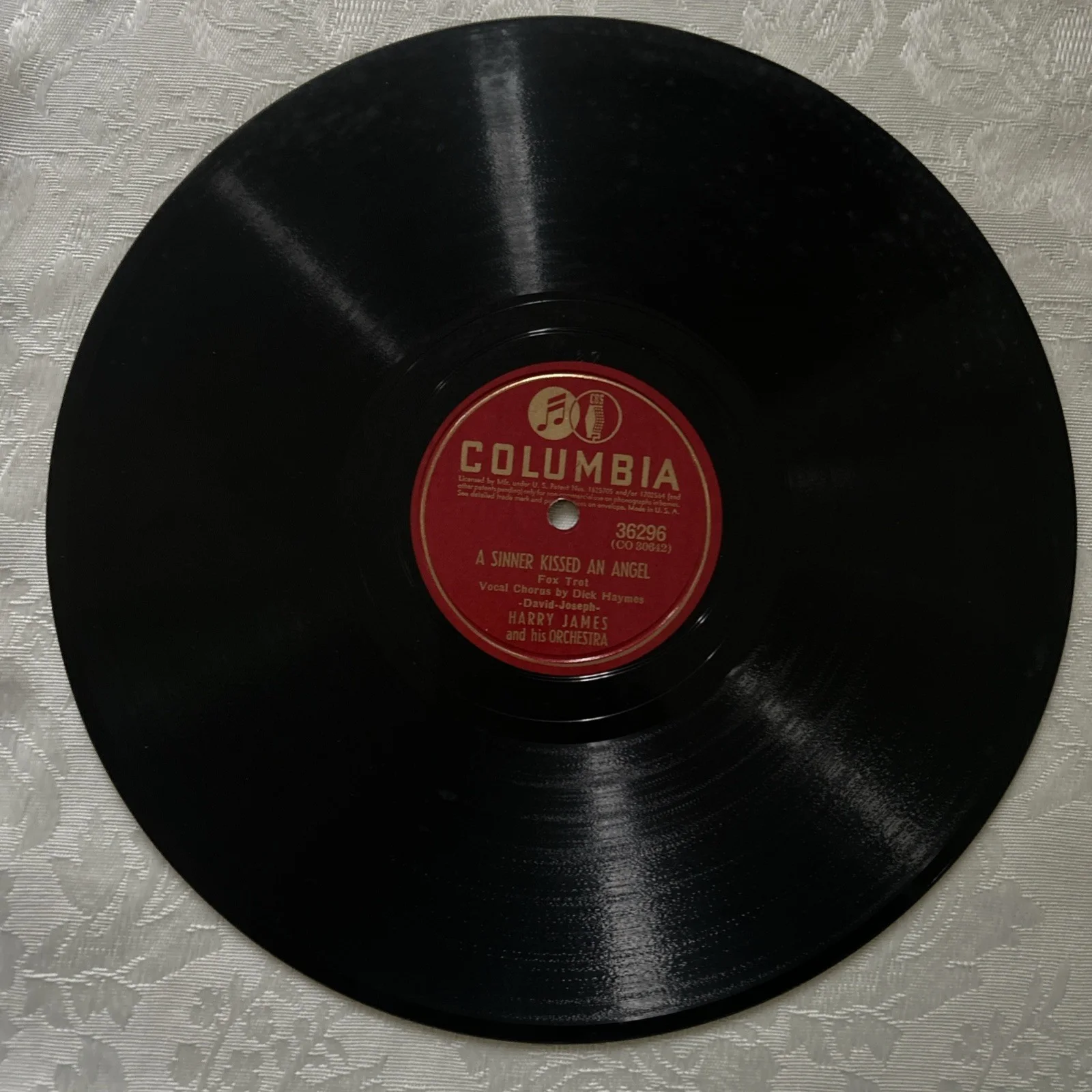 Columbia 10” 78rpm Record 1941 Harry James & Orchestra You Made Me Love You, изображение 4