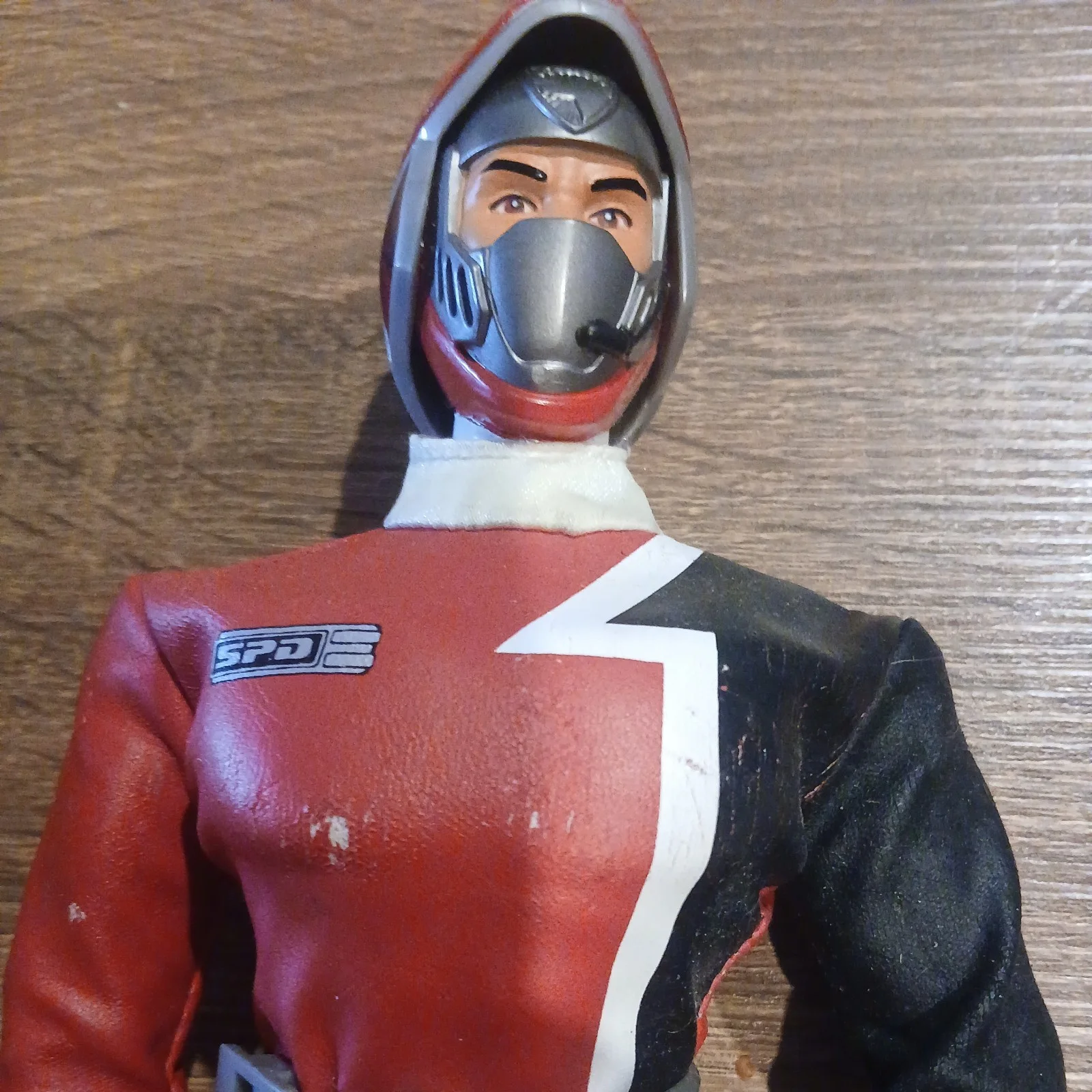 2002 BANDAI POWER RANGERS Figure Doll WITH HELMET Red Vintage Rare unique Item, изображение 3