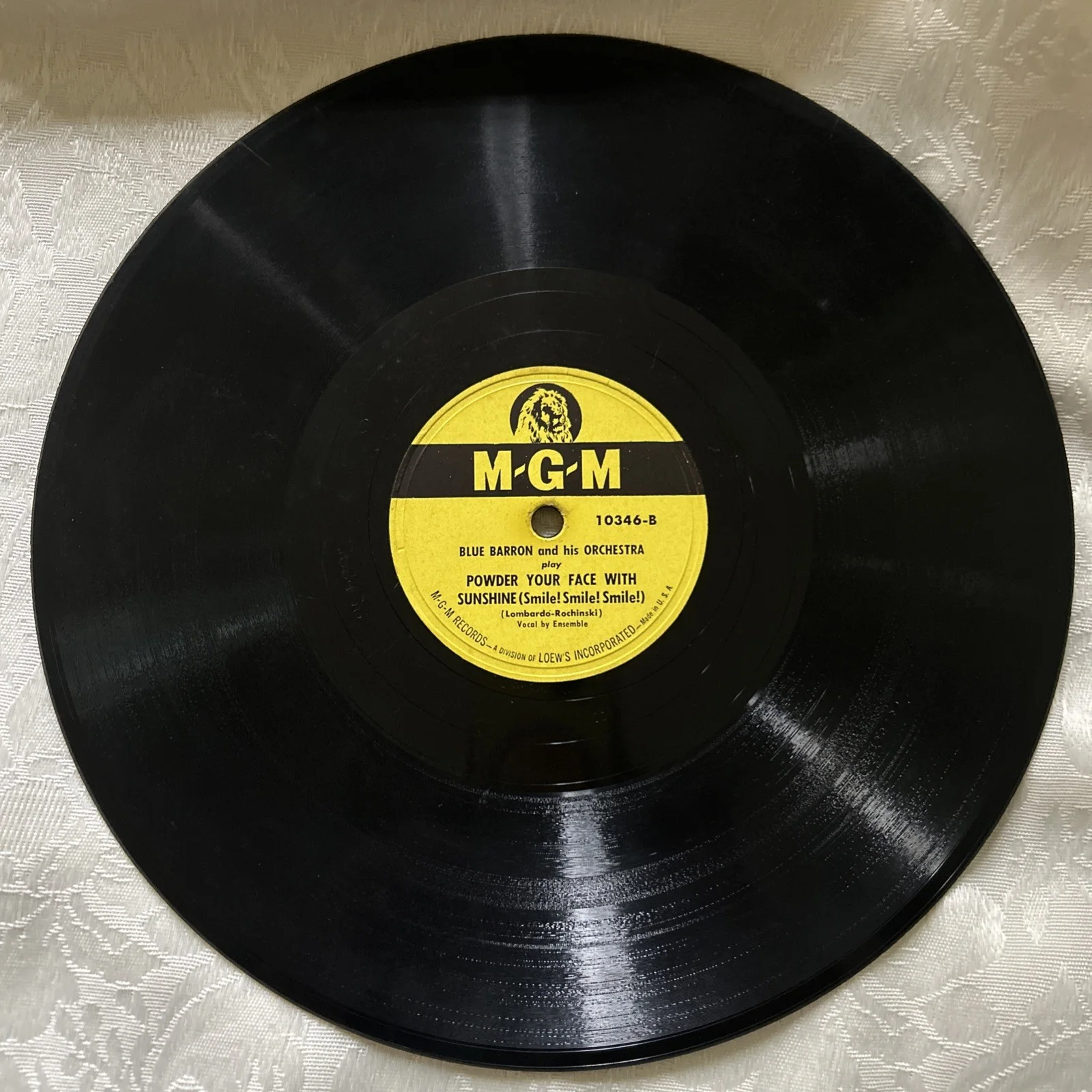 MGM Records Blue Barron Cruising Down The River 78rpm 10” Shellac 1940’s, изображение 2