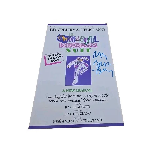Ray Bradbury — Ray Bradbury Signed Wonderful Ice Cream Suit Original Window Card Musical 1990