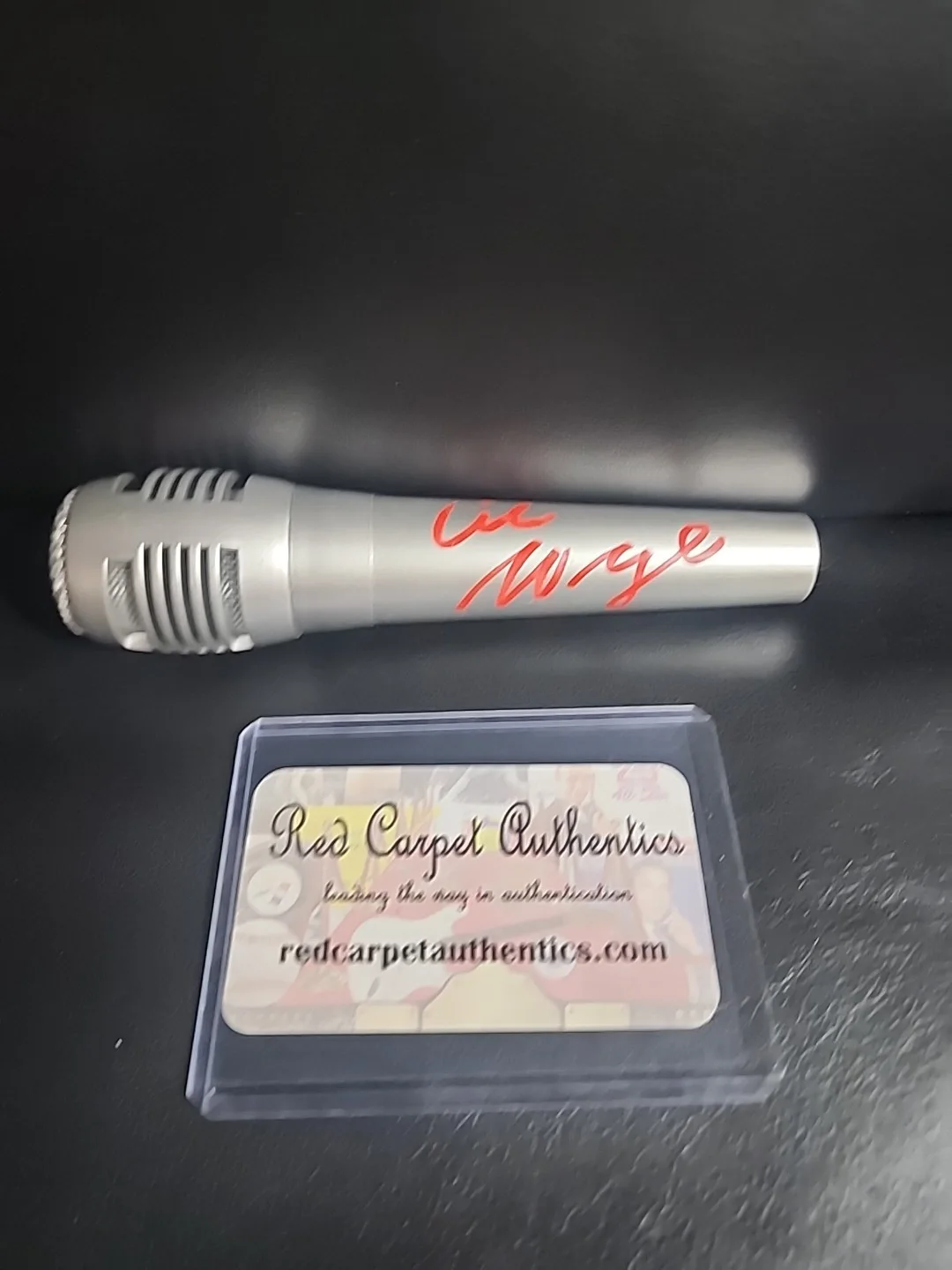Lil Wayne Autographed Microphone w/ COA + Complete Topps Tha Carter IV Card Set, image 2