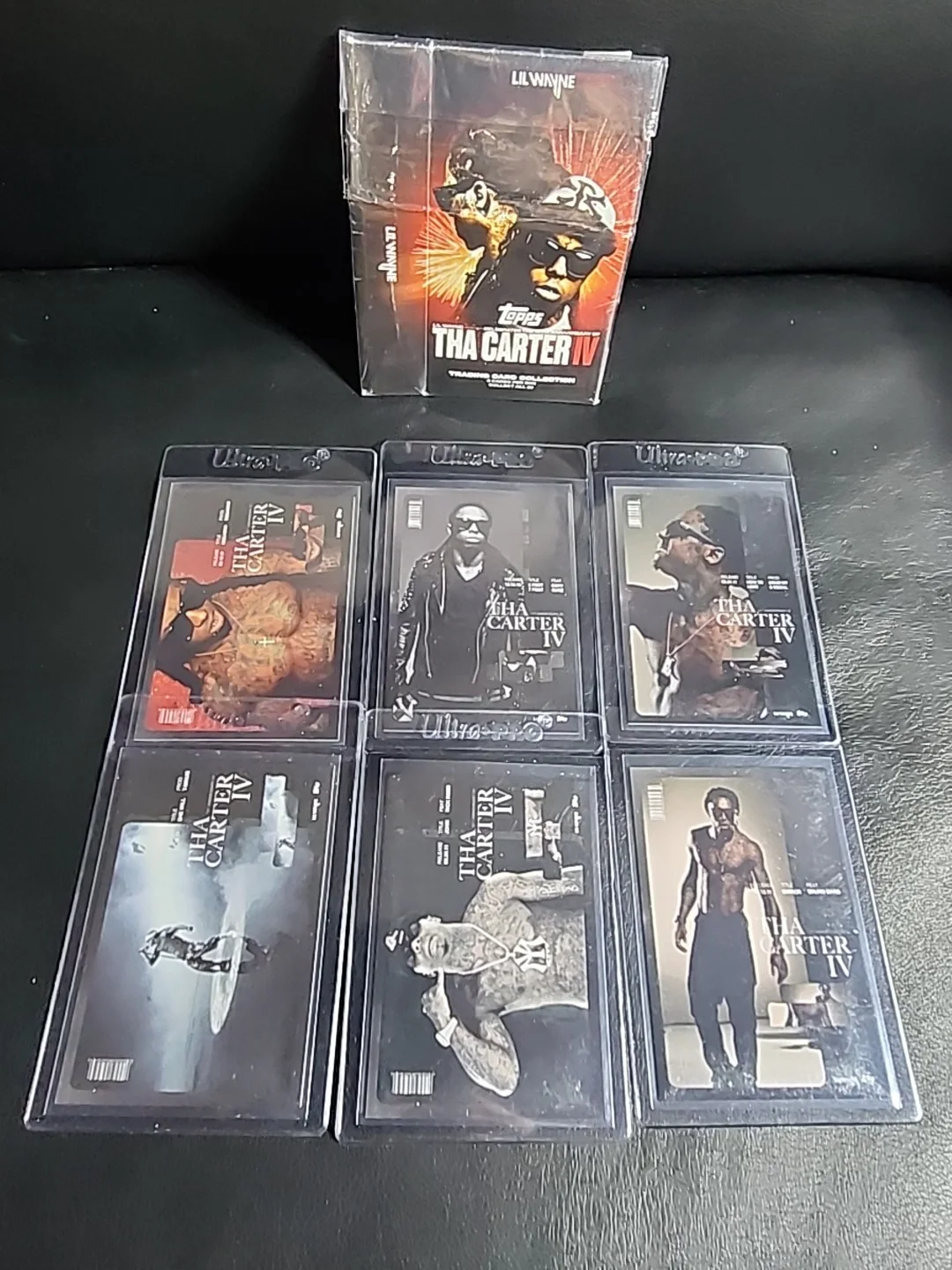 Lil Wayne Autographed Microphone w/ COA + Complete Topps Tha Carter IV Card Set, image 4