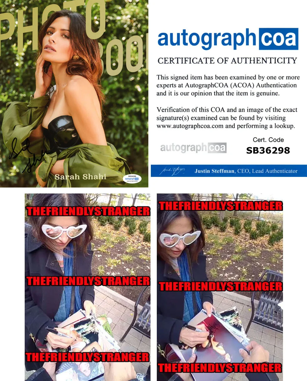 SARAH SHAHI — Sarah Shahi signed Autographed 8x10 Photo PARADISE m PROOF Hot Sexy ACOA COA