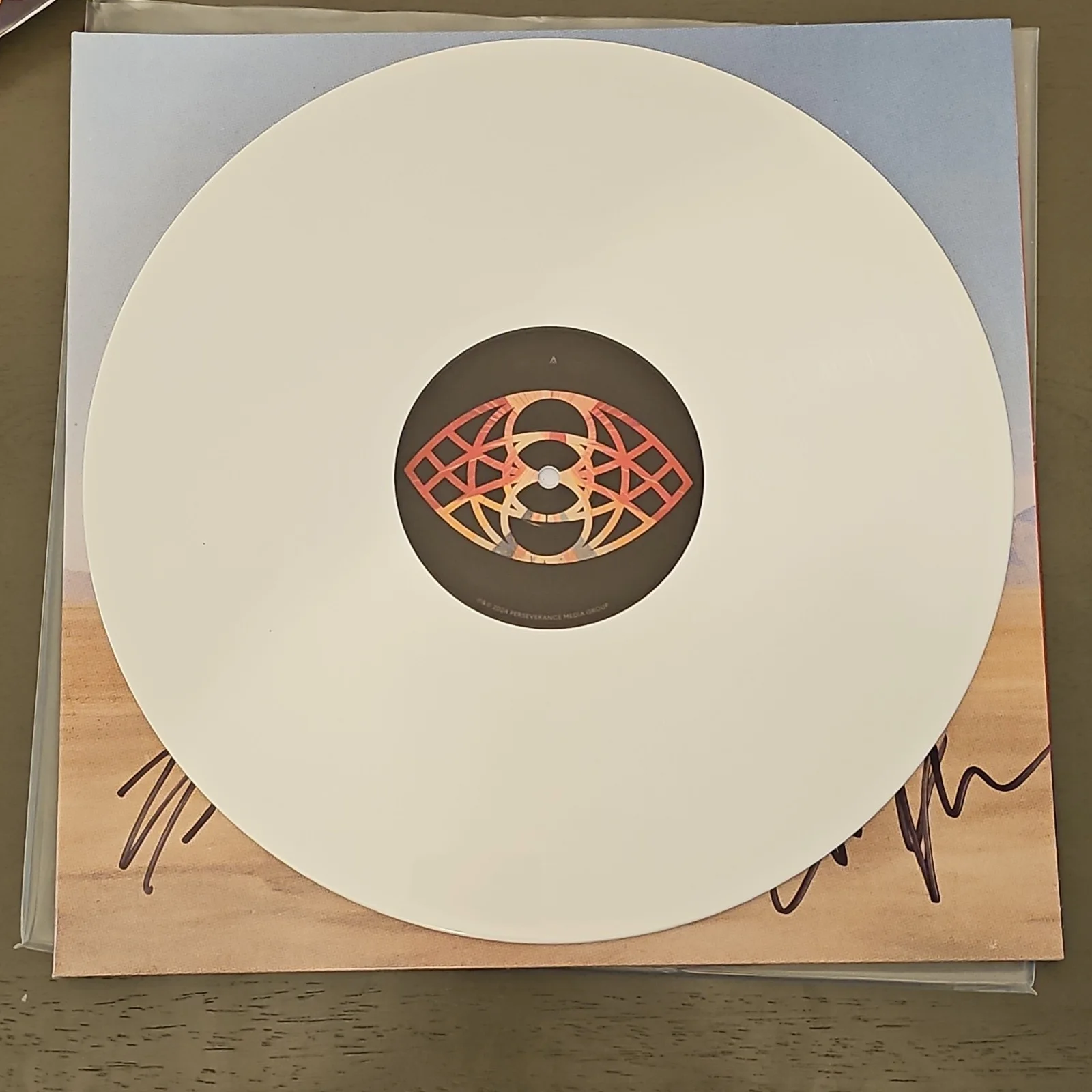 Many Eyes The Light Age Signed LP opaque white, image 3