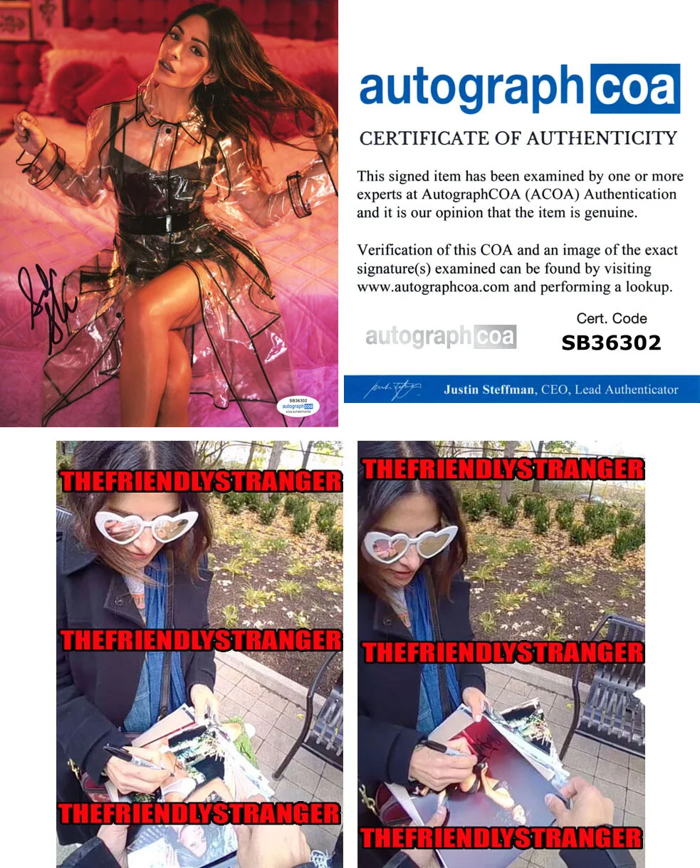 SARAH SHAHI — Sarah Shahi signed Autographed 8x10 Photo PARADISE o PROOF Hot Sexy ACOA COA