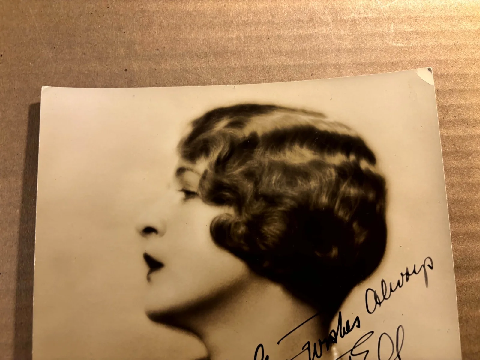 Olive Tell Striking Very Rare Very Early Autographed 7/9 Photo '30ScarletEmpress, image 2