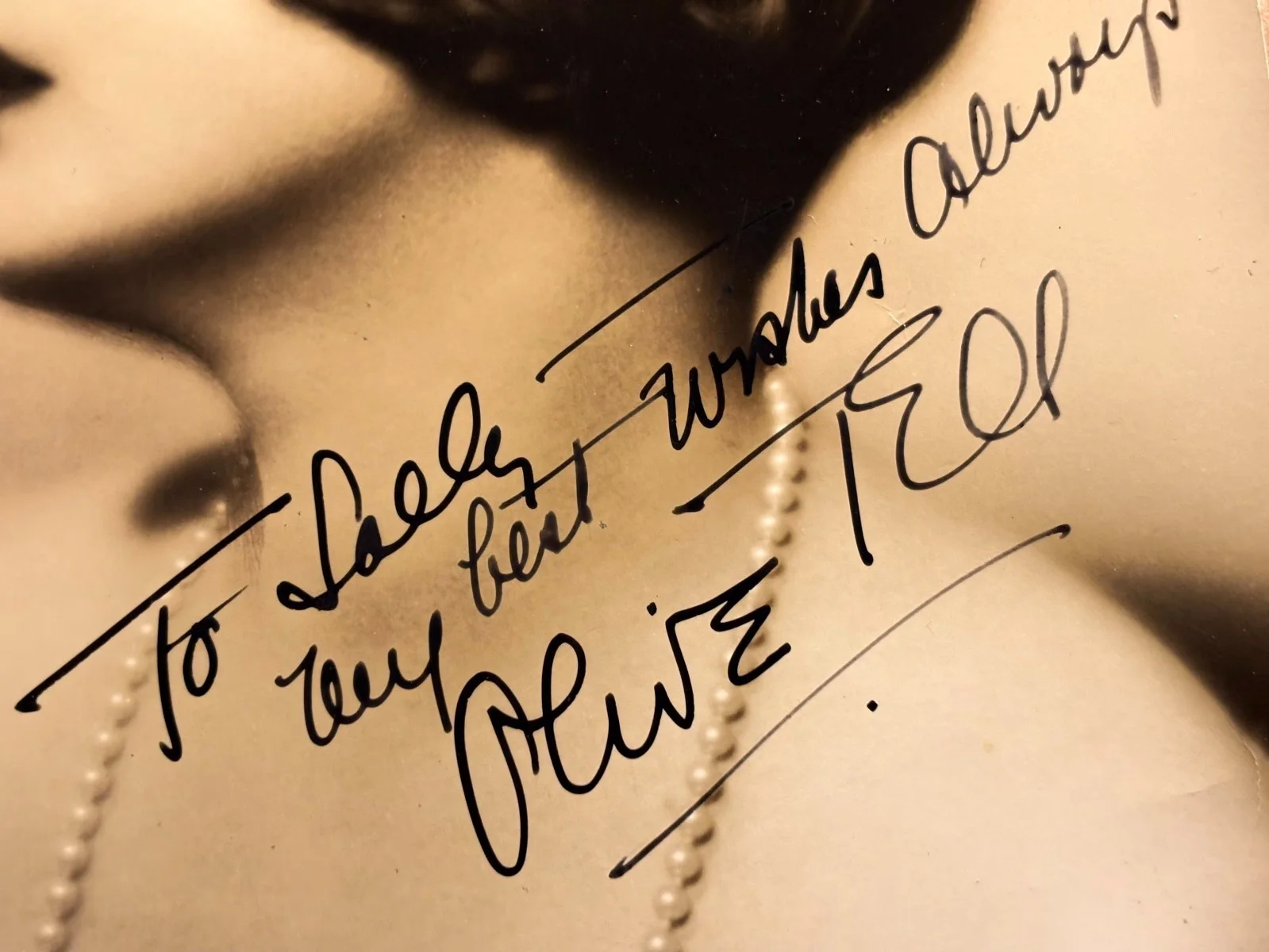 Olive Tell Striking Very Rare Very Early Autographed 7/9 Photo '30ScarletEmpress, image 5