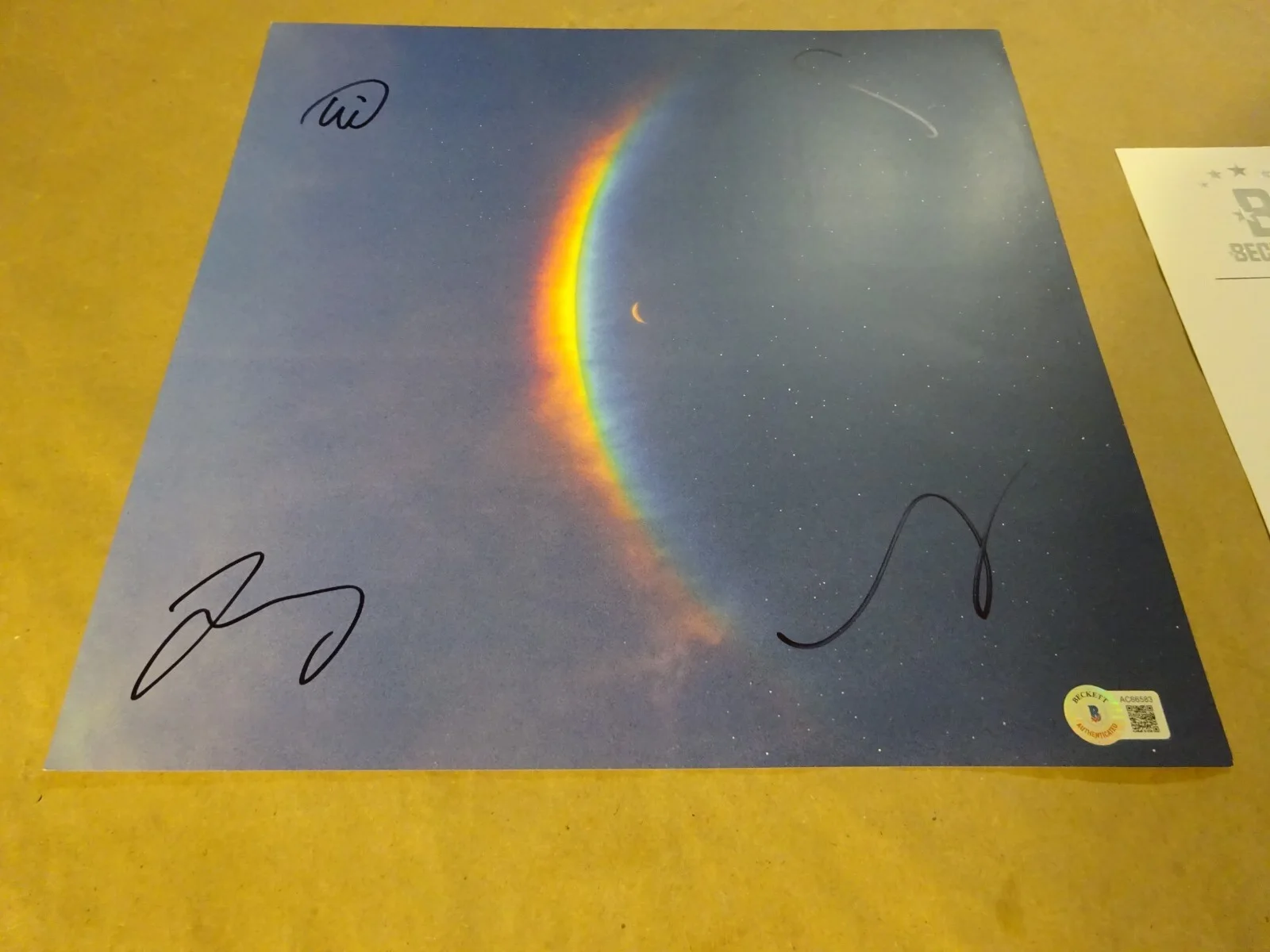 Autographed Coldplay Signed Moon Music Album Insert Beckett COA LOA, image 3