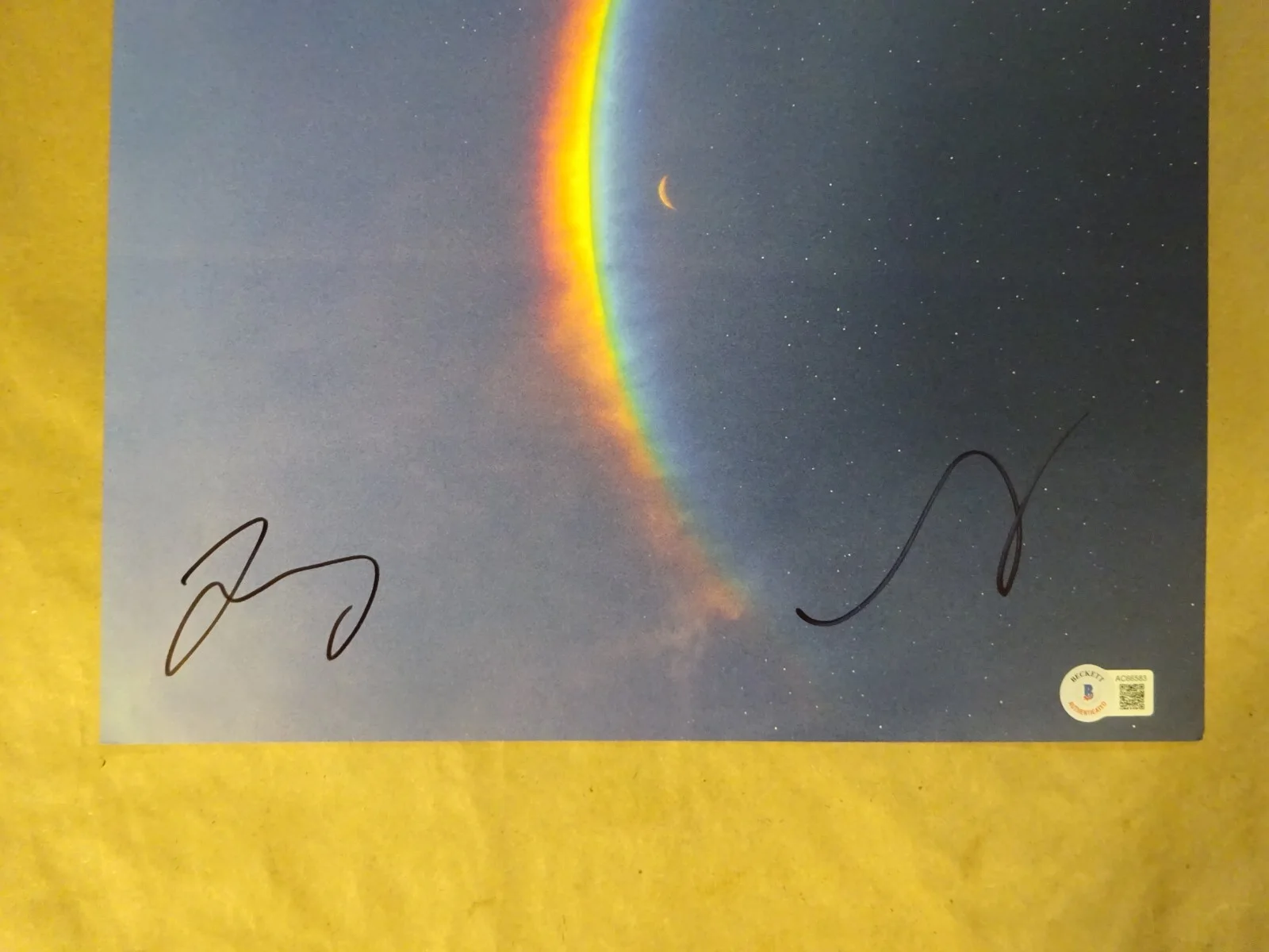 Autographed Coldplay Signed Moon Music Album Insert Beckett COA LOA, image 5
