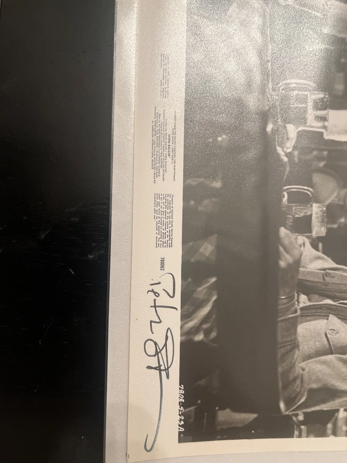 Peter Fonda 8x10 Autograph High-Ballin' w/ COA, изображение 2