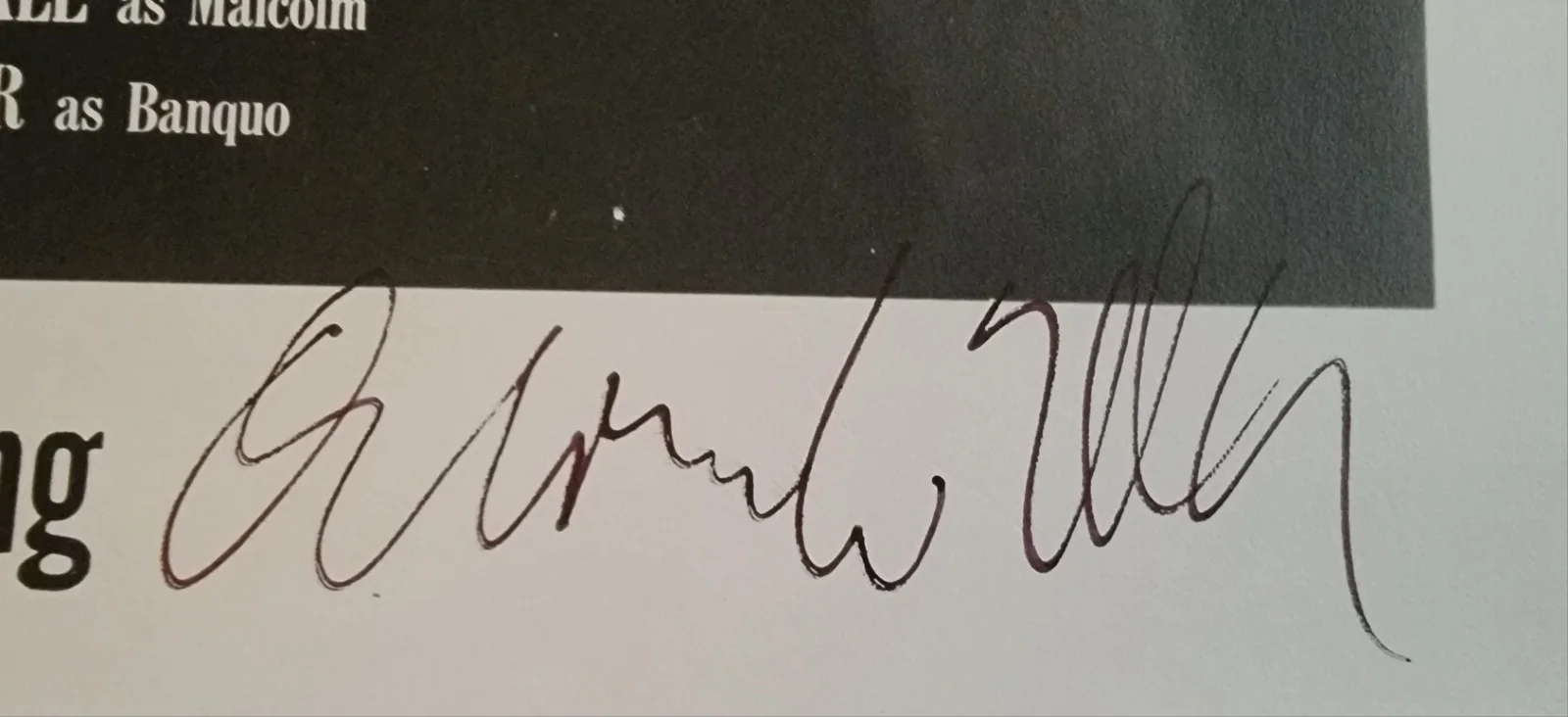 Orson Welles Autographed Macbeth Lobby Card/Poster, image 3