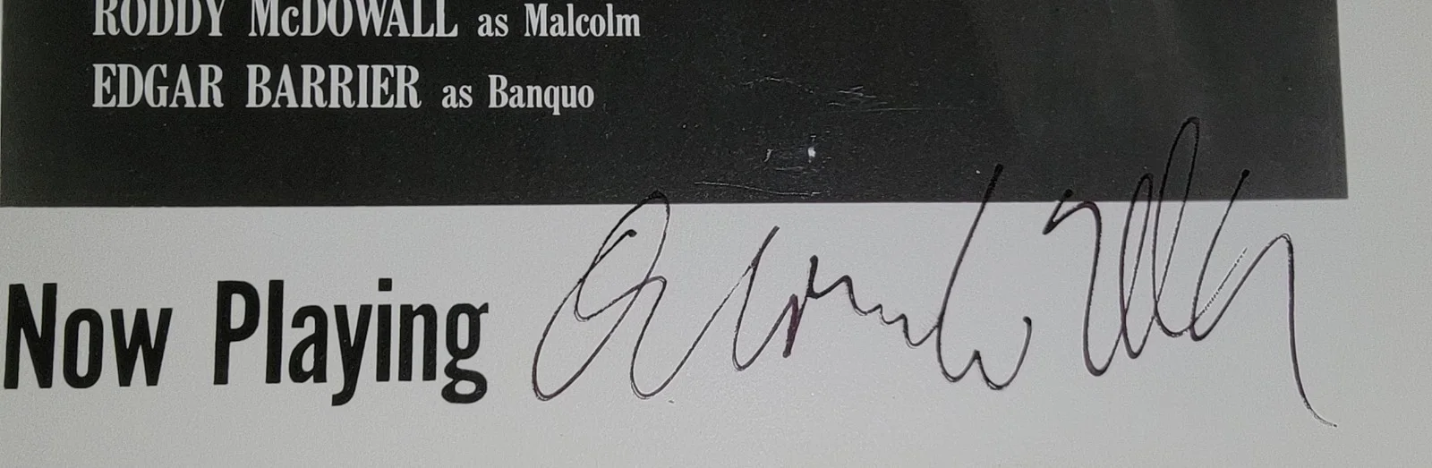 Orson Welles Autographed Macbeth Lobby Card/Poster, image 4