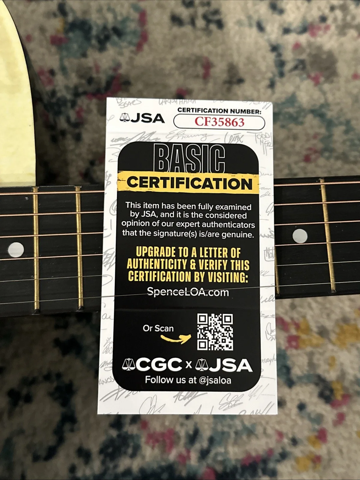 🚨RARE Morgan Wallen CUSTOM SIGNED Guitar I’M THE PROBLEM TOUR WALLEN JSA CERT, image 3