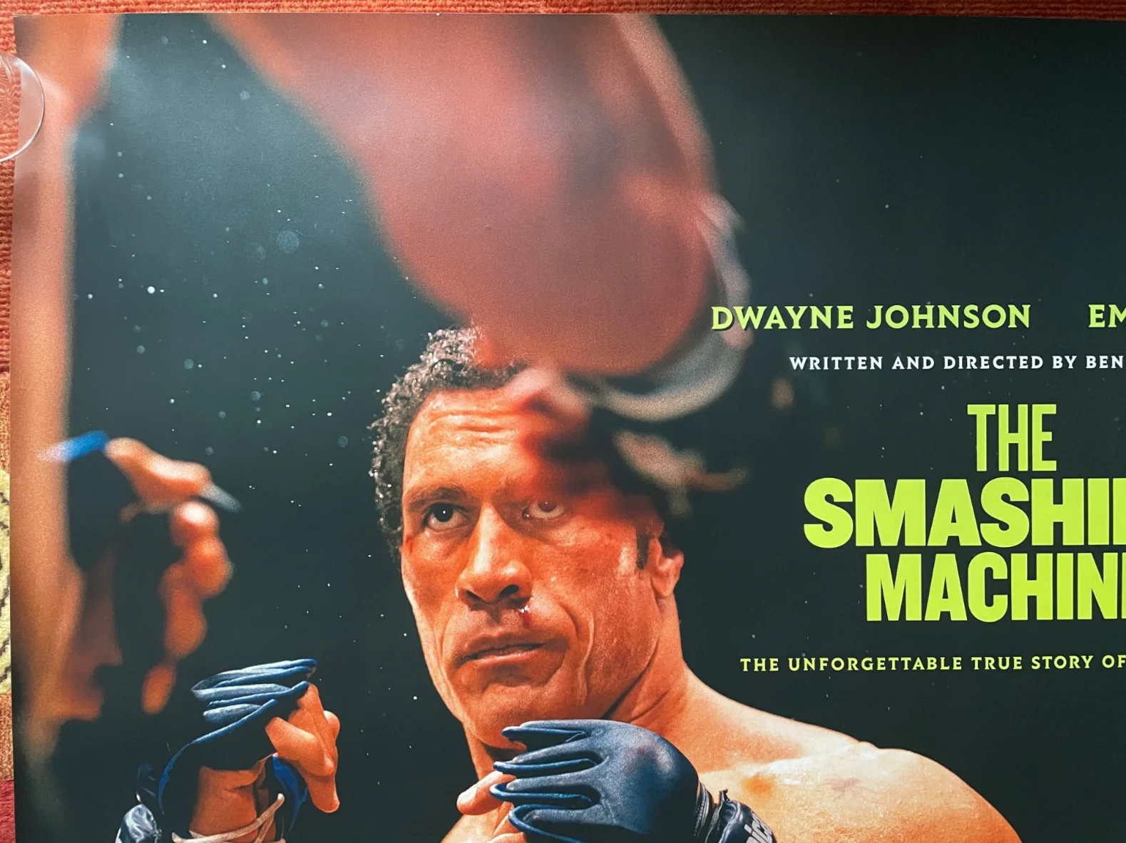 THE SMASHING MACHINE (2025) Original UK Quad A24 Movie Poster Dwayne Johnson, image 2