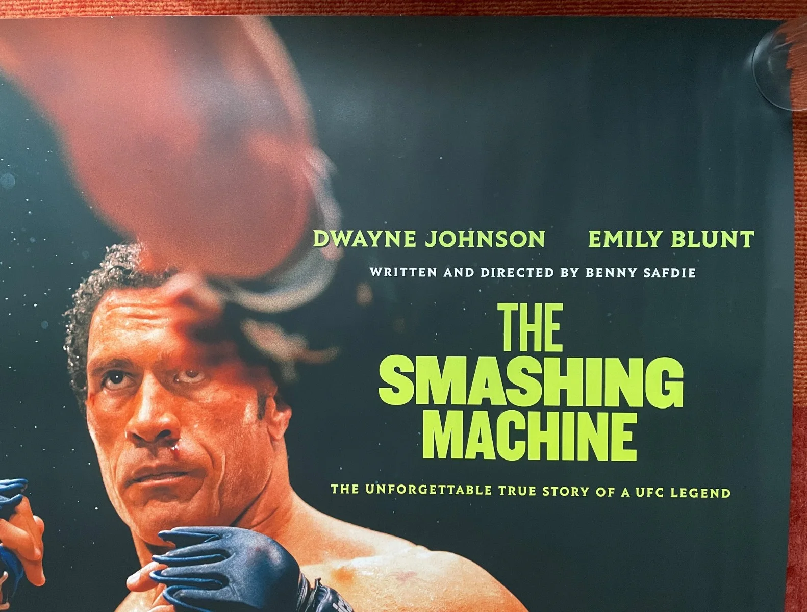 THE SMASHING MACHINE (2025) Original UK Quad A24 Movie Poster Dwayne Johnson, image 3