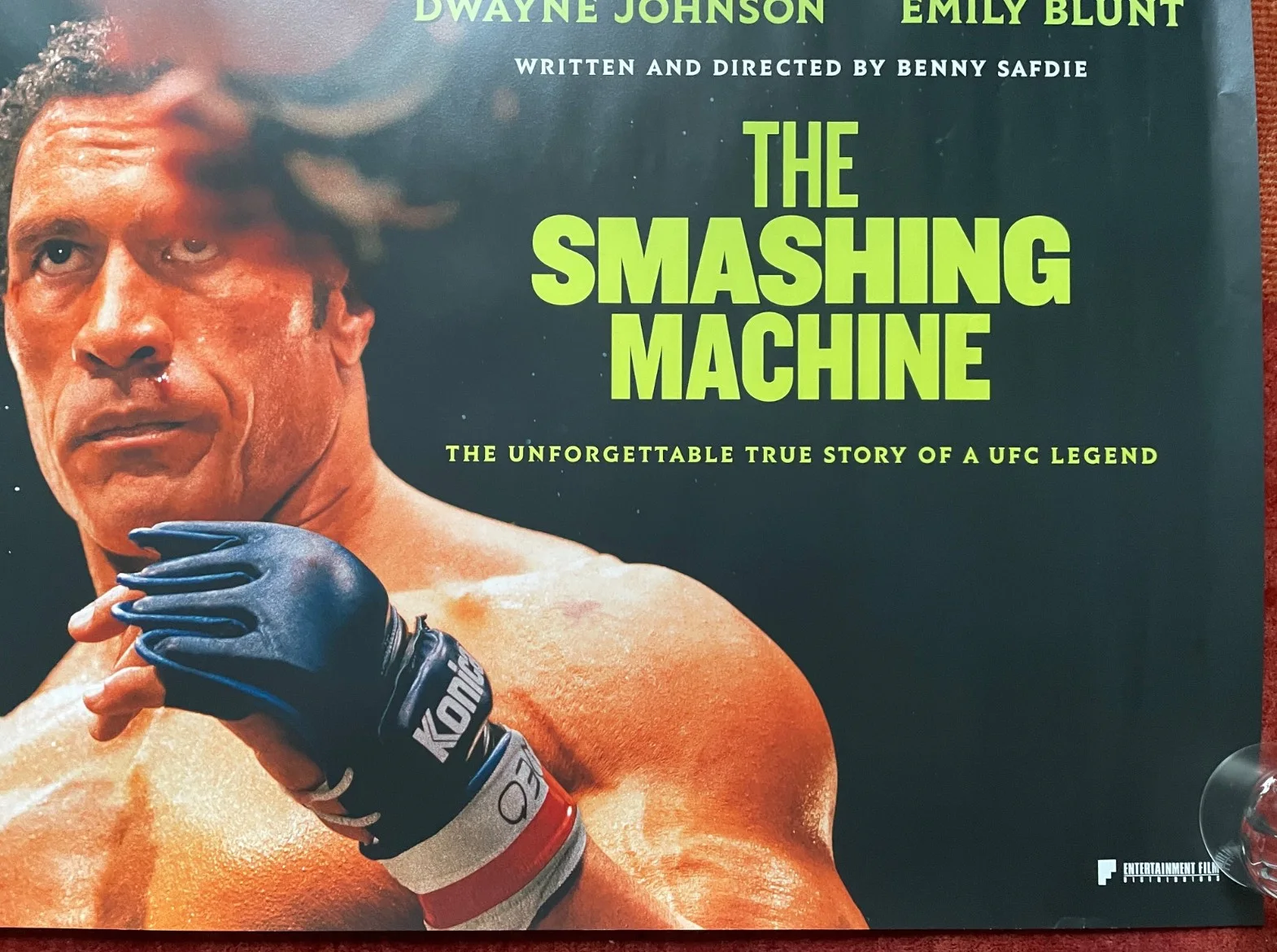 THE SMASHING MACHINE (2025) Original UK Quad A24 Movie Poster Dwayne Johnson, image 5