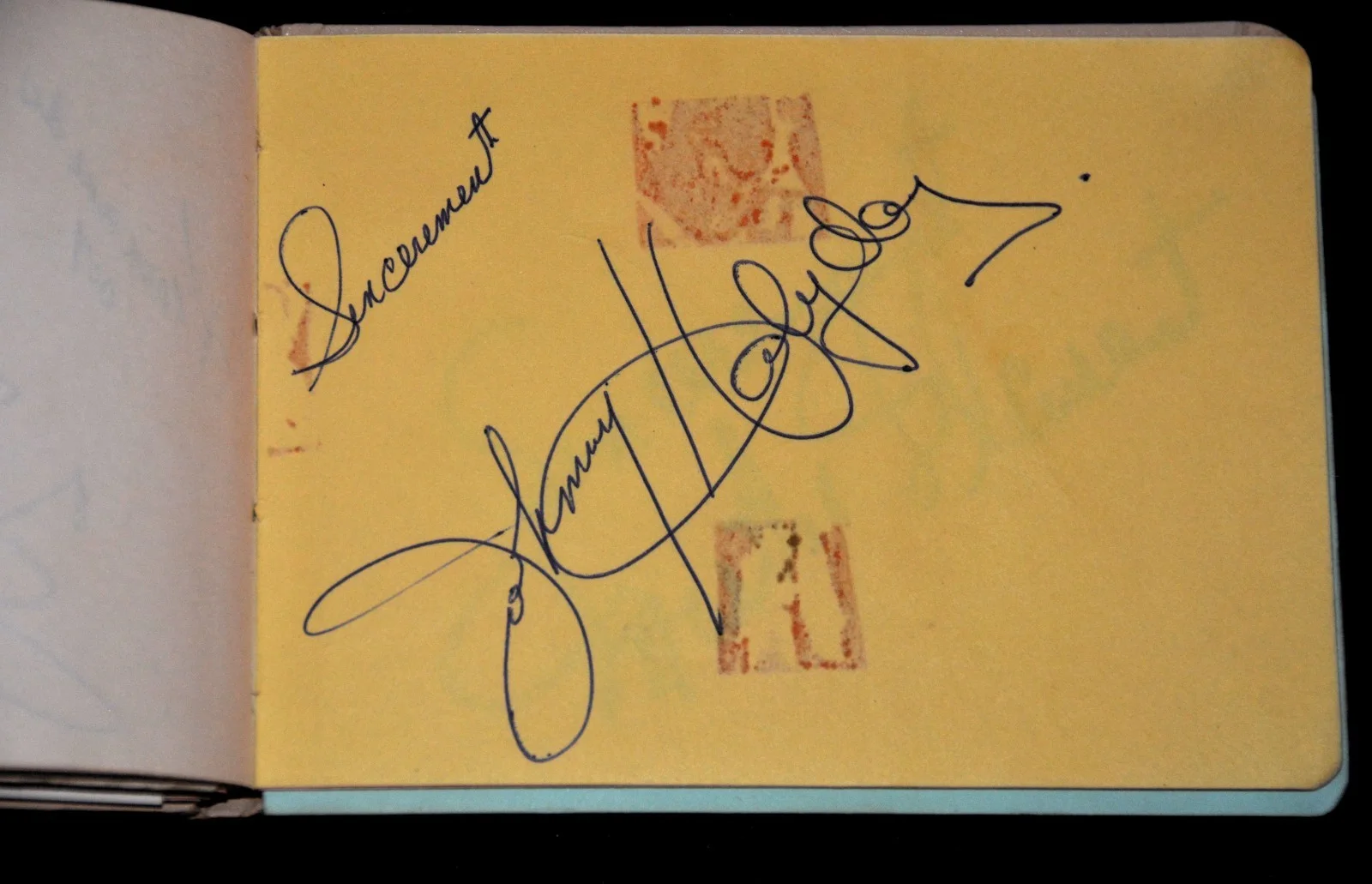 Johnny Hallyday — 60 x AUTOGRAPHES artistes Qc Johnny Hallyday Michele Richard LES DALCOS Cailloux, image 2