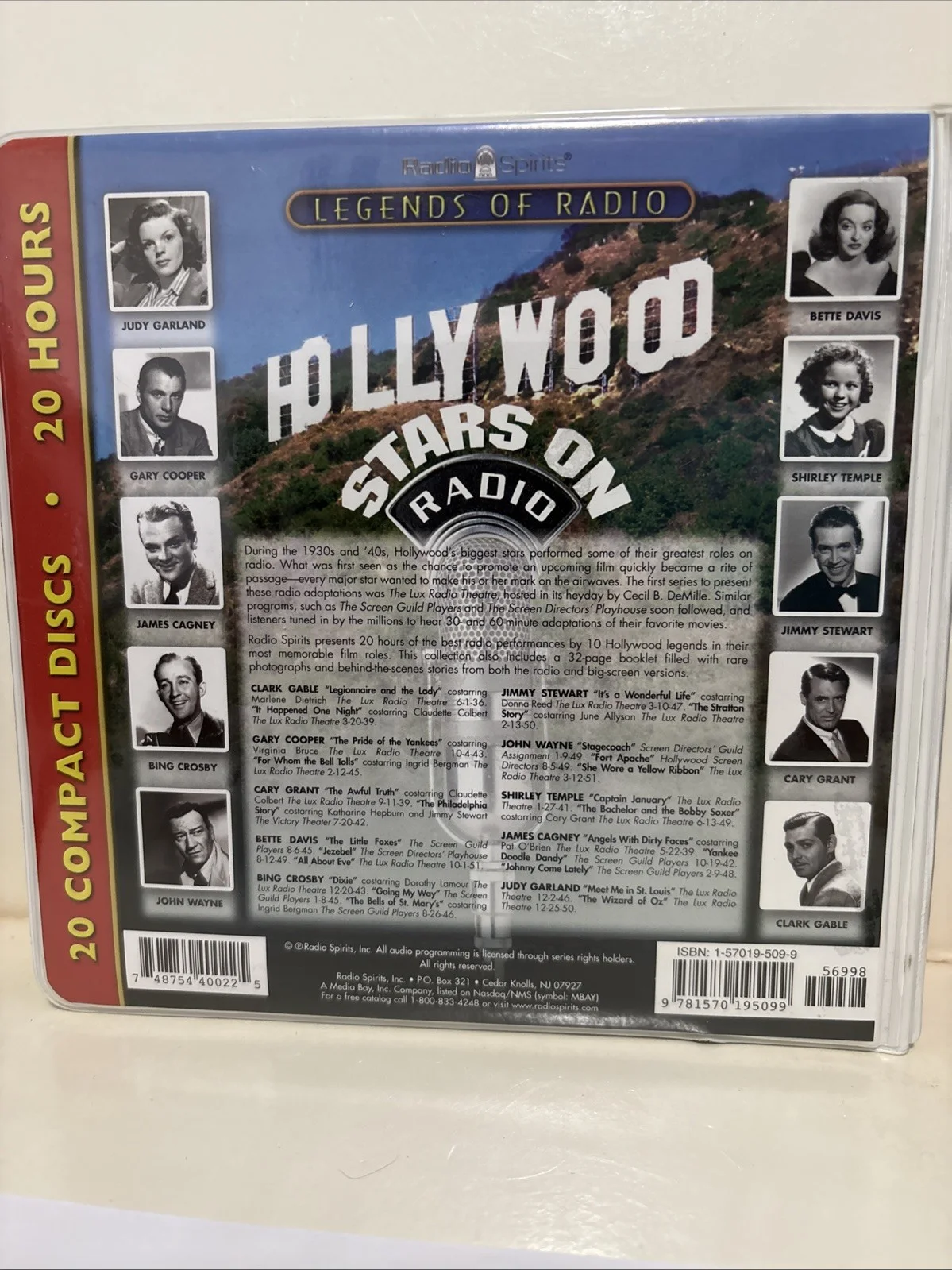 Hollywood Stars On Radio. 20 Compact Discs. Included 32 Page Booklet Rare!, image 2