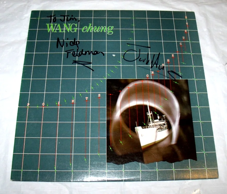 Wang Chung Points On The Curve 1983 Signed LP Autographed Jack Hues Nick Feldman, image 2