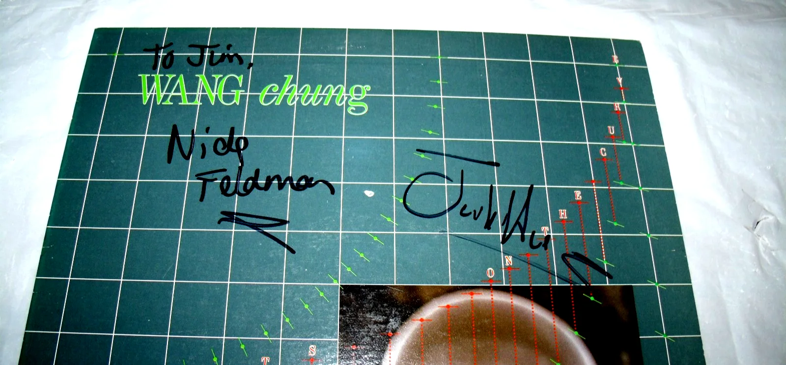 Wang Chung Points On The Curve 1983 Signed LP Autographed Jack Hues Nick Feldman, image 3