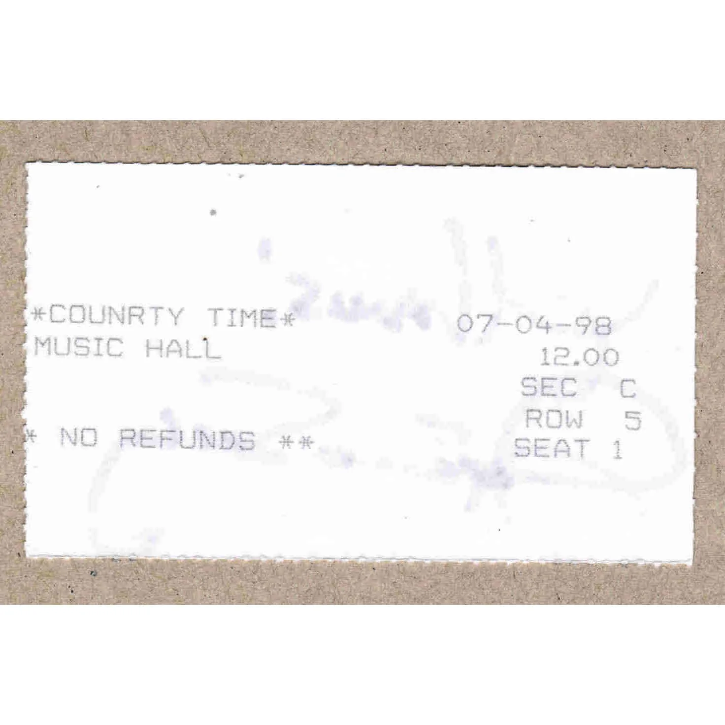 1998 Jeannie Seely Autographed Ticket w/ Fan Taken 3.5 x 3.5 OOAK Photo Vintage, изображение 5
