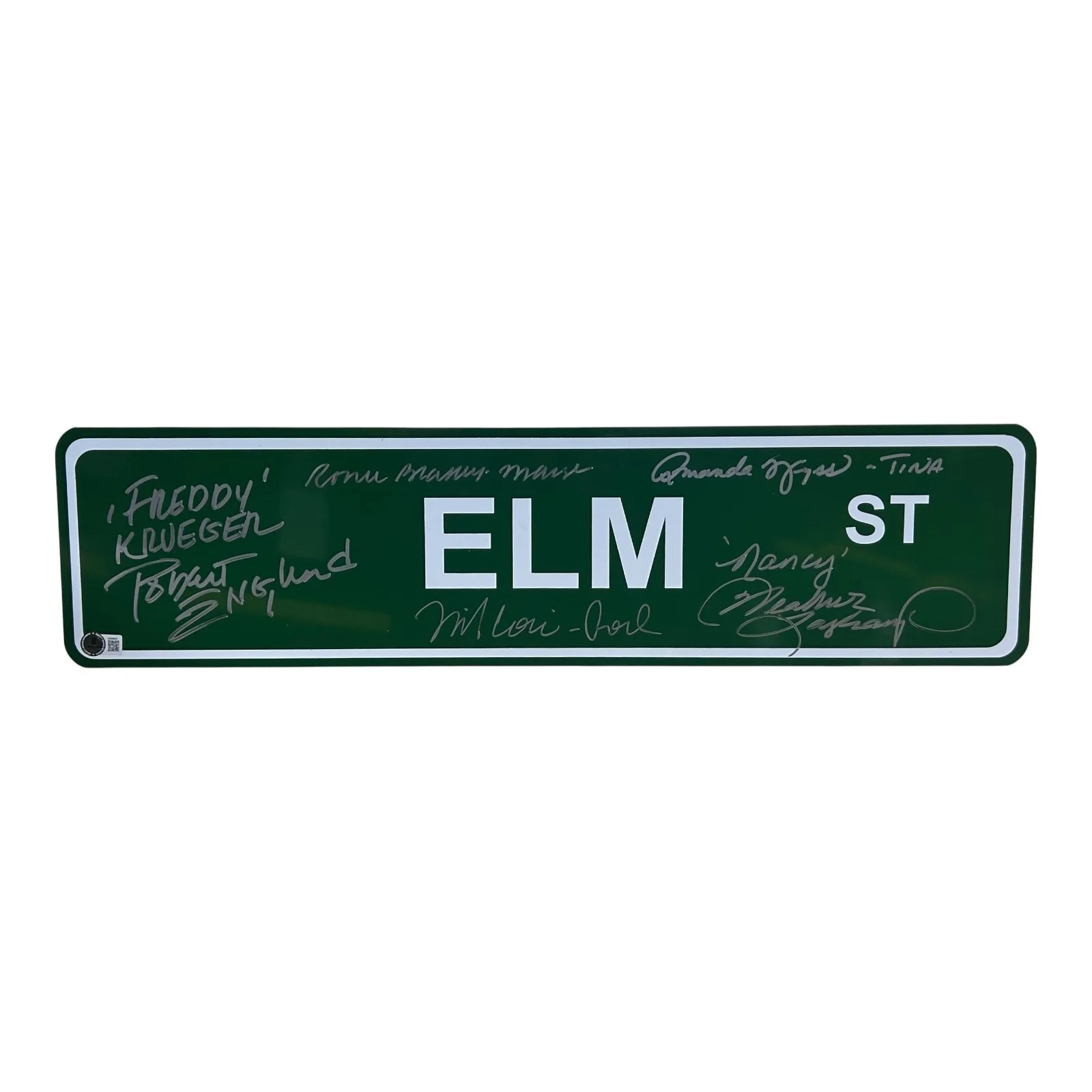 ROBERT ENGLUND — ROBERT ENGLUND FREDDY KRUEGER CAST SIGNED NIGHTMARE ON ELM ST SIGN BECKETT