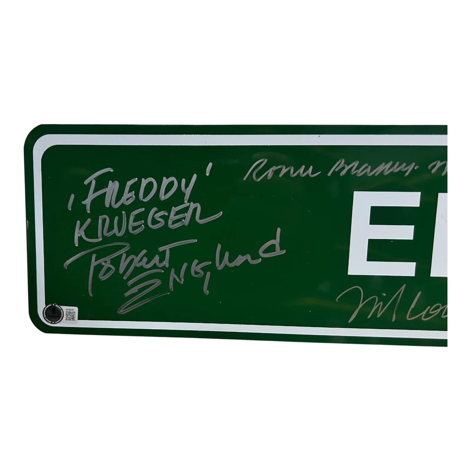 ROBERT ENGLUND — ROBERT ENGLUND FREDDY KRUEGER CAST SIGNED NIGHTMARE ON ELM ST SIGN BECKETT, изображение 2