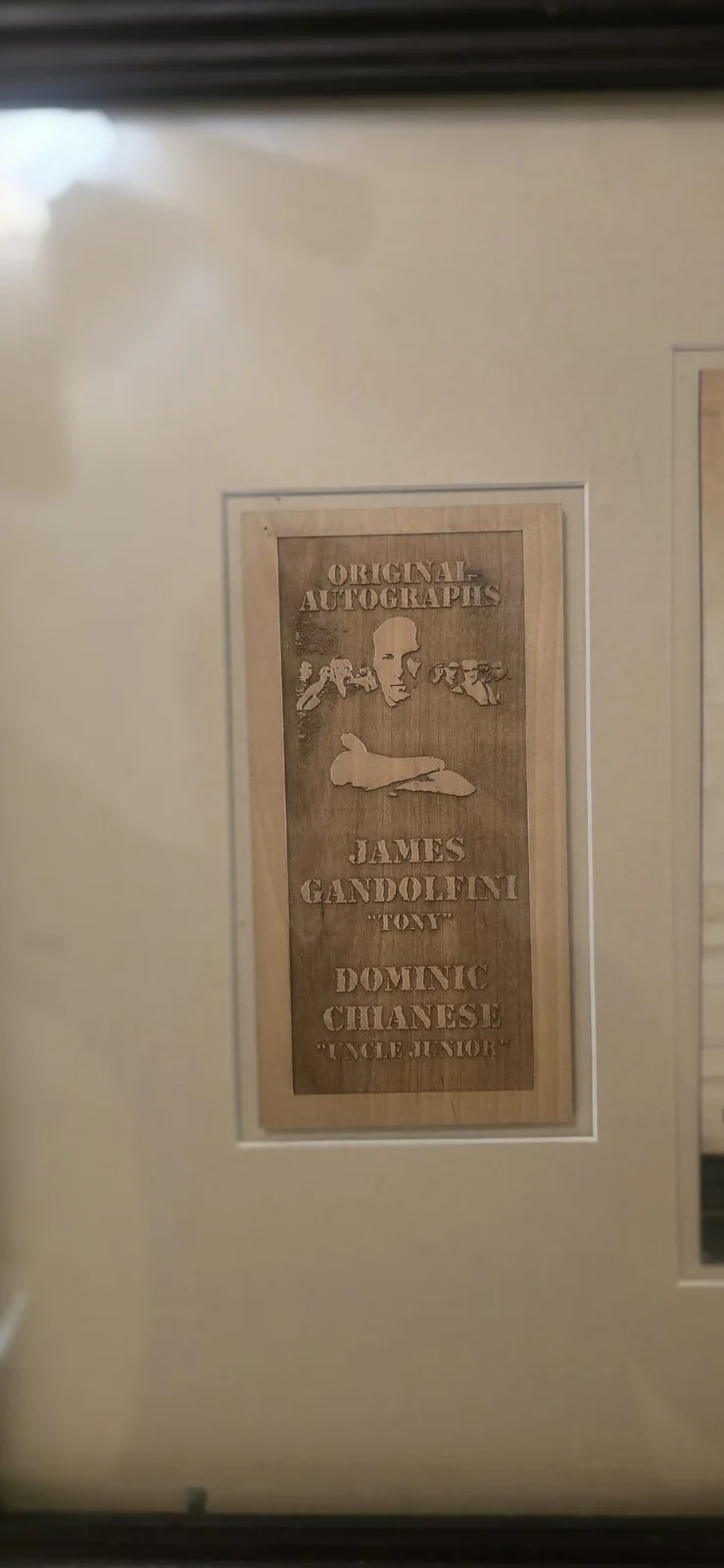 James Gandolfini, Dominic Chianese — The Sopranos Autographed Photo James Gandolfini & Dominic Chianese Framed, image 2