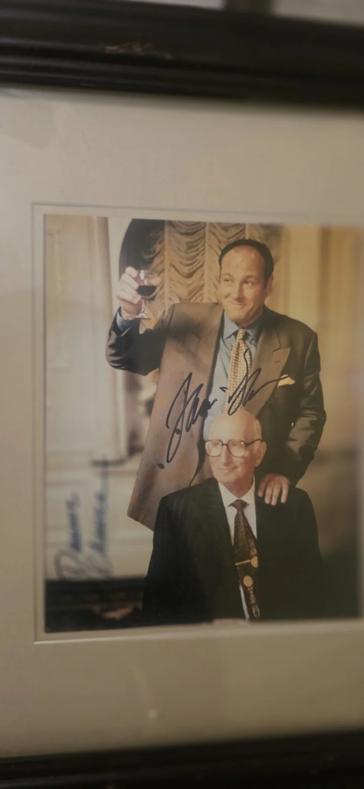 James Gandolfini, Dominic Chianese — The Sopranos Autographed Photo James Gandolfini & Dominic Chianese Framed, image 3
