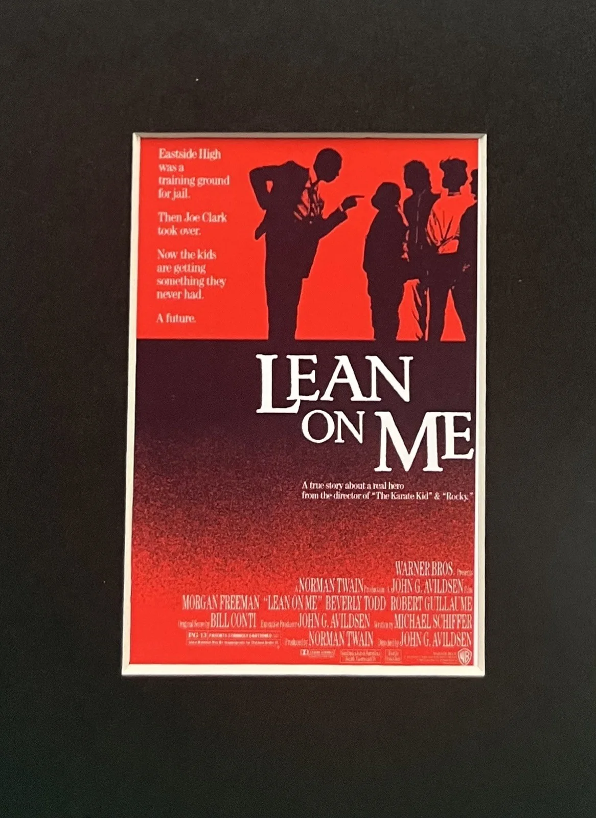 LEAN ON ME Morgan Freeman . 35mm Film Cell Mounted Display, image 2