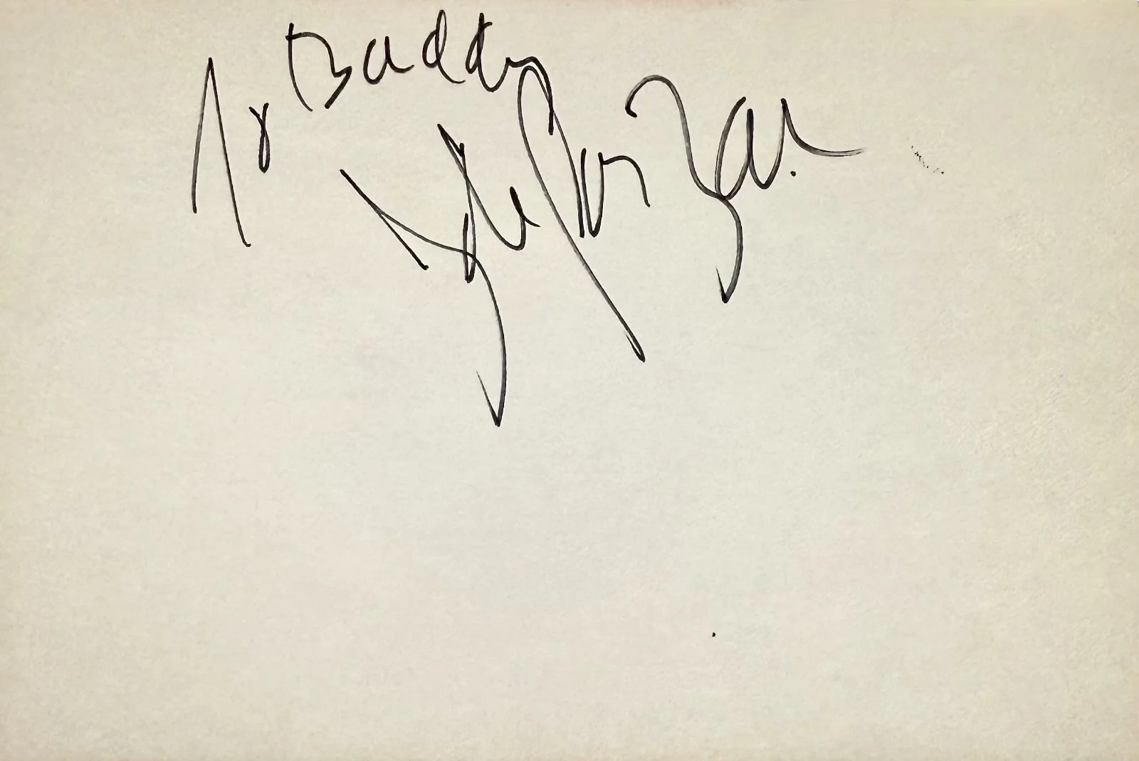 John LaZar — JOHN LAZAR Signed Autographed 4" x 6" INDEX CARD Attack of the 60 Ft. Centerfold, image 3