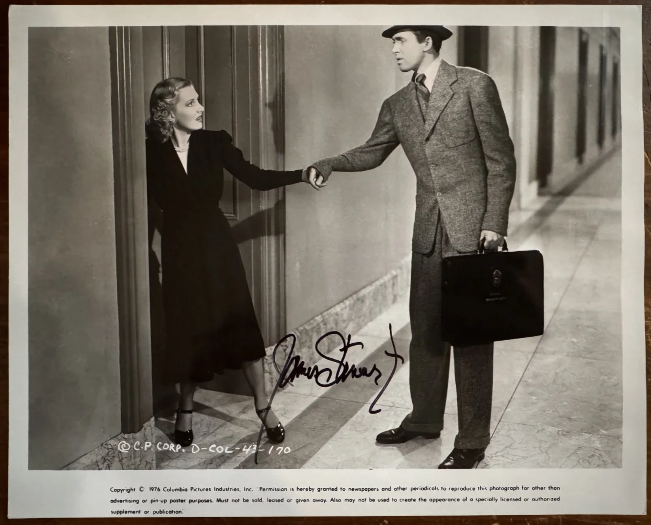 James Stewart — James Stewart Signed Autograph Signature 10x8 Mr. Smith Goes to Washington RARE