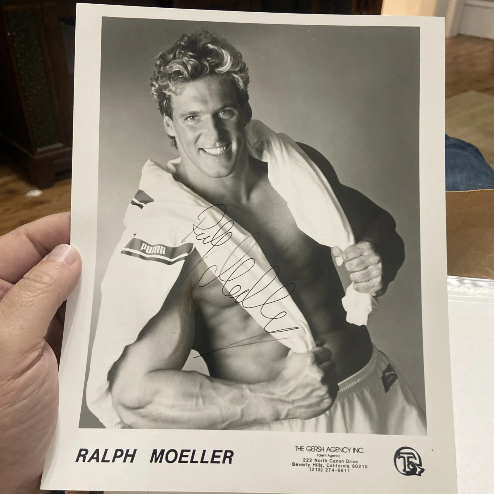 Ralf Moeller — RALPH MOELLER 'Gladiator as Hagen' in-person signed autograph 8x10 Photo b&w, изображение 2
