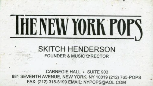 Skitch Henderson- Signed Business Card, image 2