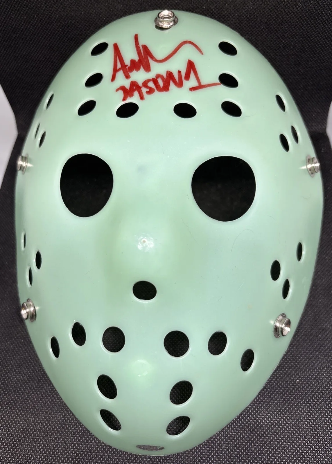 Ari Leham — ari lehman signed Jason Hockey Mask. With Hologram COA, image 3