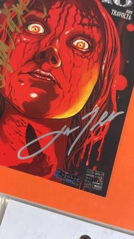 Stephen King, John Travolta — Stephen King & John Travolta Signed Carrie 5x7 Promo Photo w/ COA, image 3