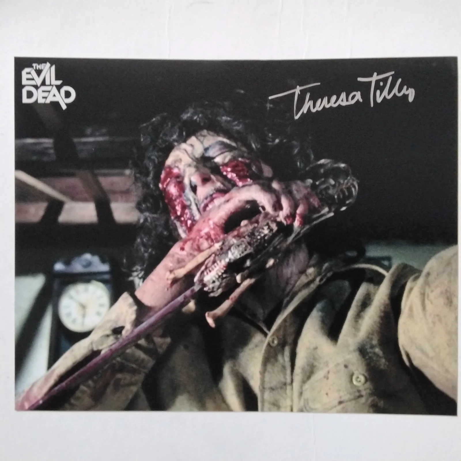 Theresa Tilly SIGNED 8x10 Photo 80s Movie Actress The Evil Dead "Deadite" COA, изображение 2
