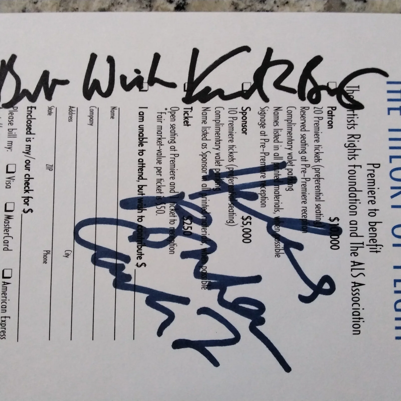 Kenneth Branagh & Helena Bonham Carter SIGNED Card The Theory of Flight Drama, изображение 4