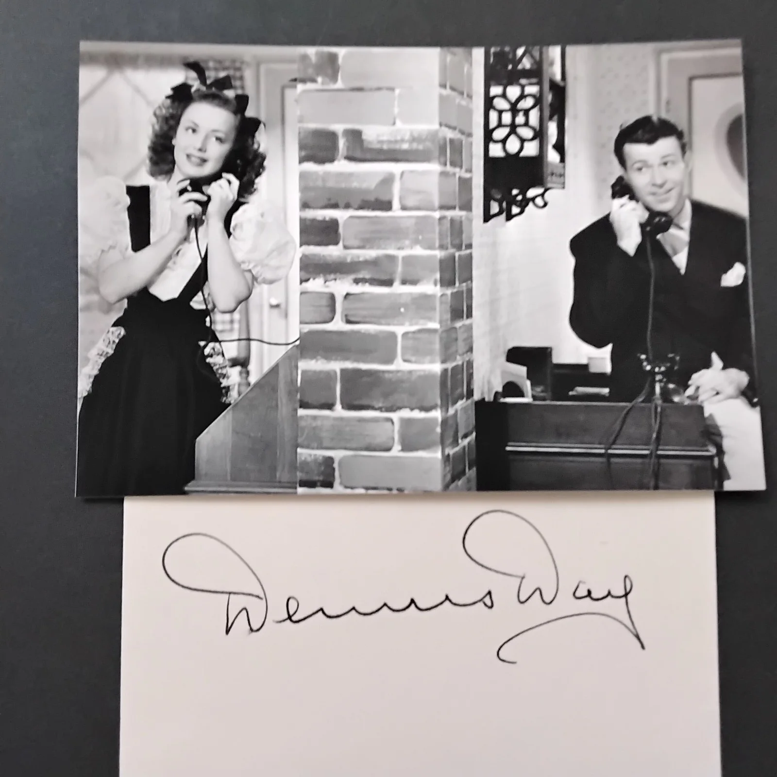 Dennis Day SIGNED Card Photo 40s Movie TV Actor Golden Girl Melody Time Musicals, изображение 2