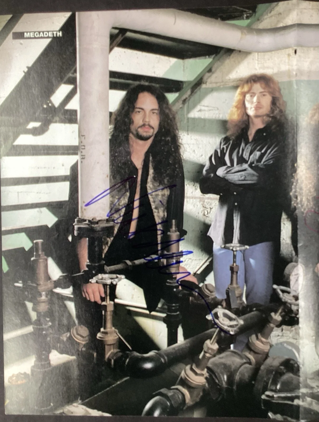 Megadeth Signed Magazine Photo 11x14 Heavy Metal Music Autograph JSA, изображение 2