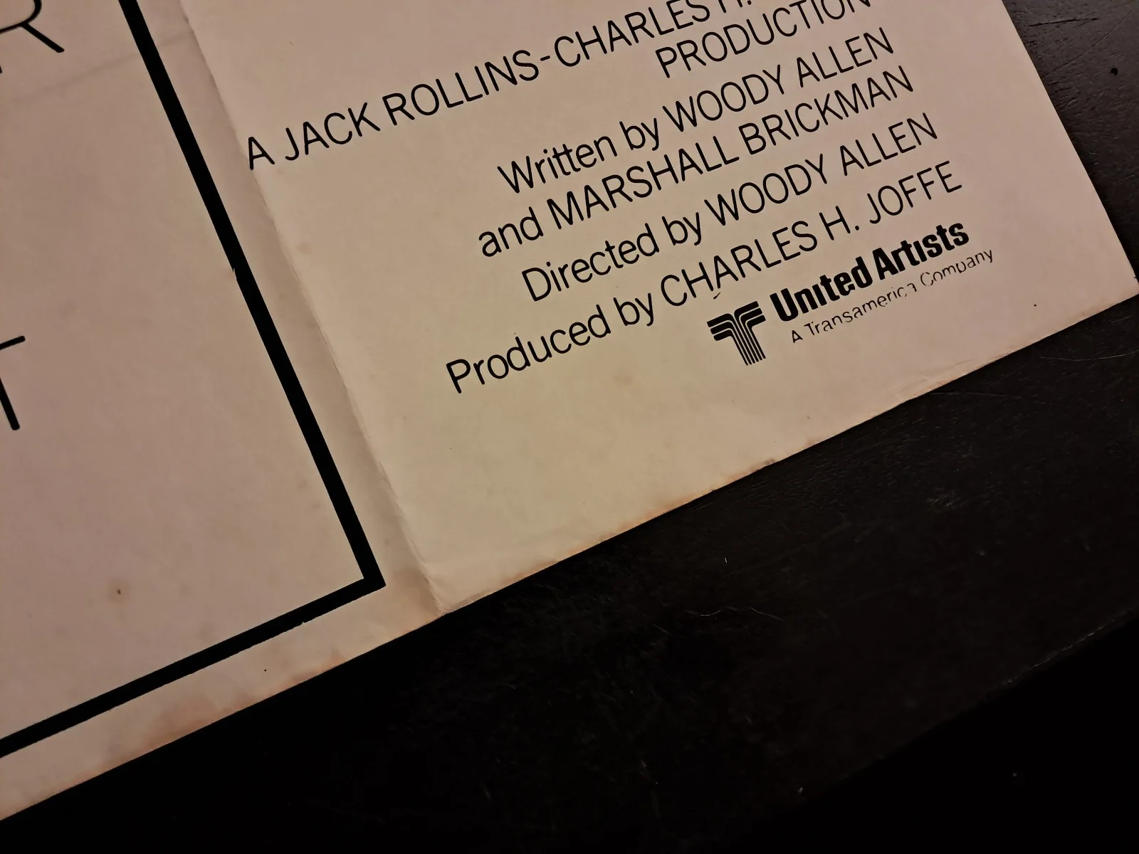 ANNIE HALL (1977, dir: Woody Allen) Original UK Quad Poster (folded), изображение 3