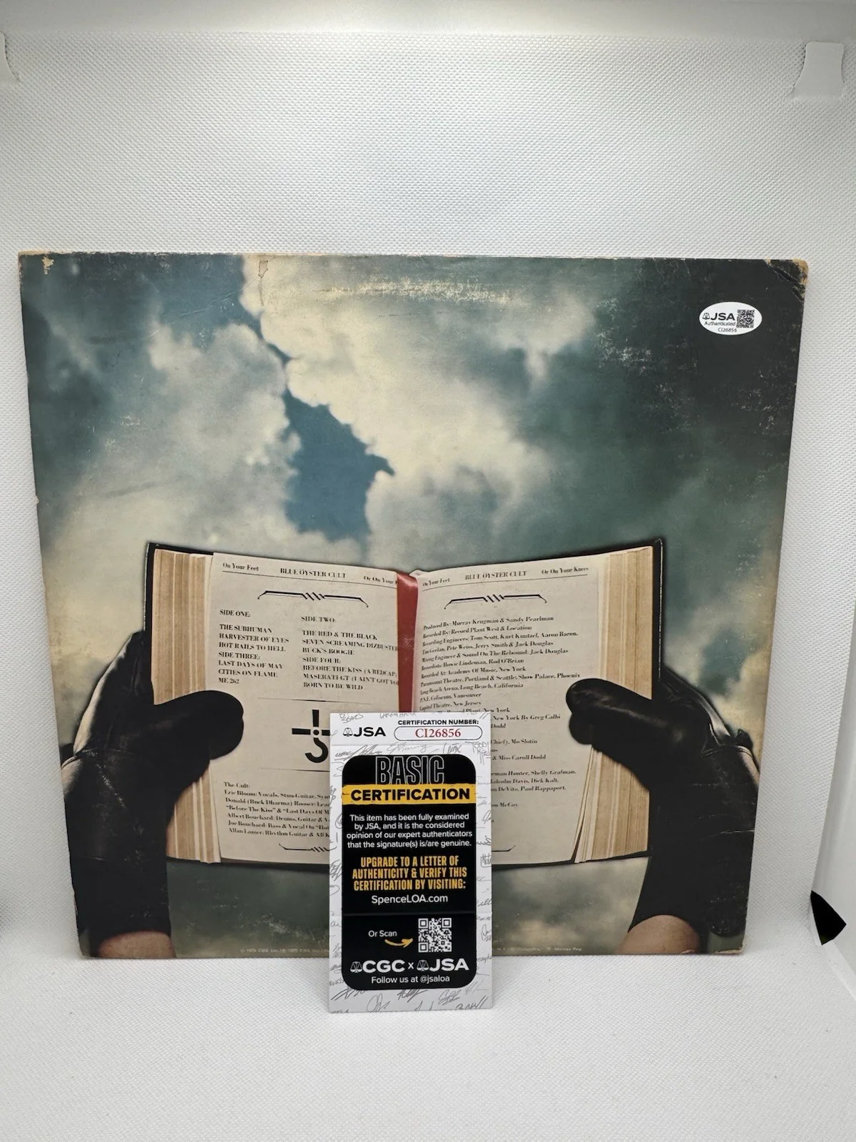 Blue Oyster Cult Signed Vinyl On Your Feet Or On Your Knees JSA COA Dharma Bloom, image 2