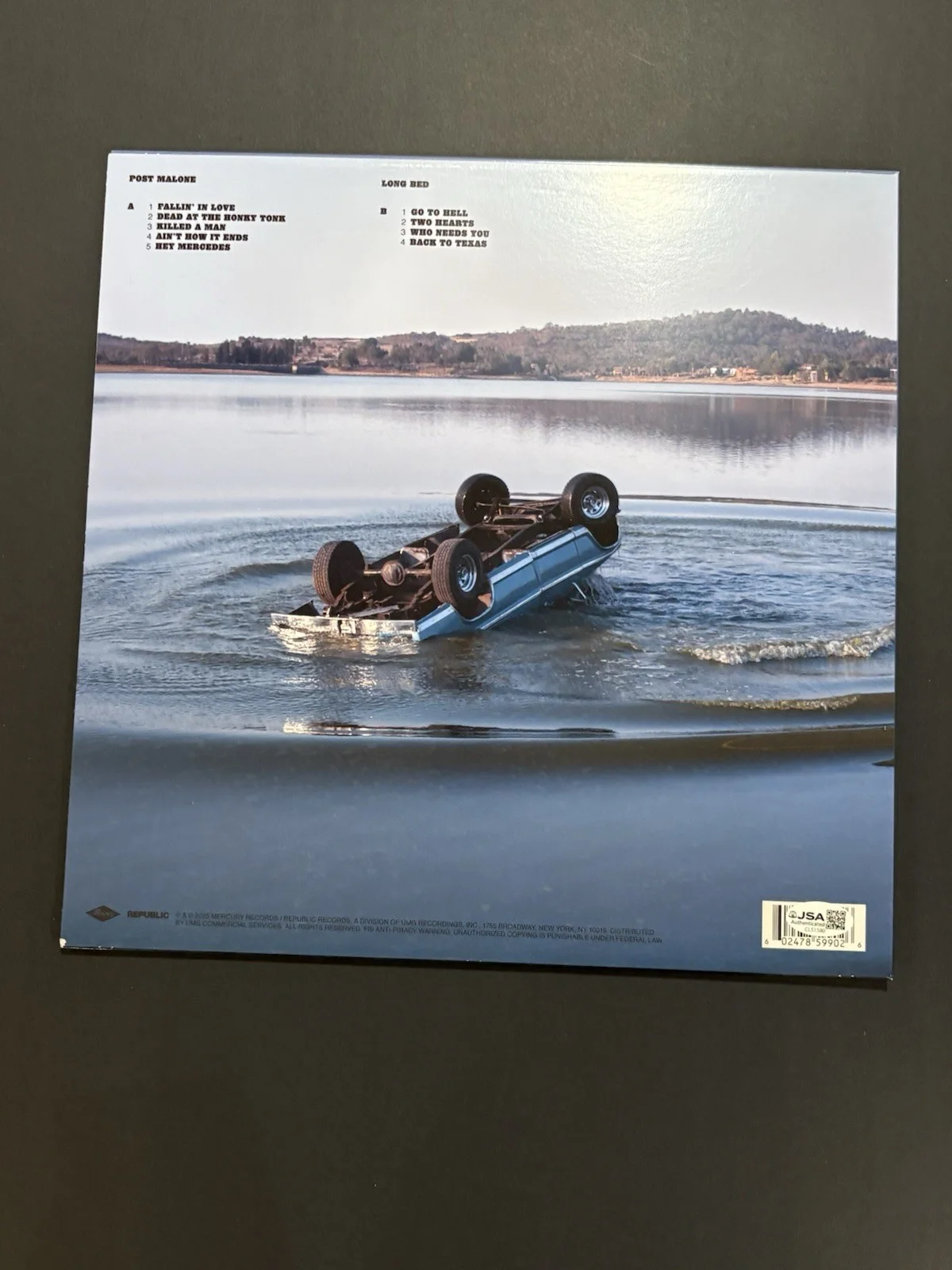 JSA COA POST MALONE F1 Trillion LONG BED Signed Autographed Vinyl Album LP, изображение 2