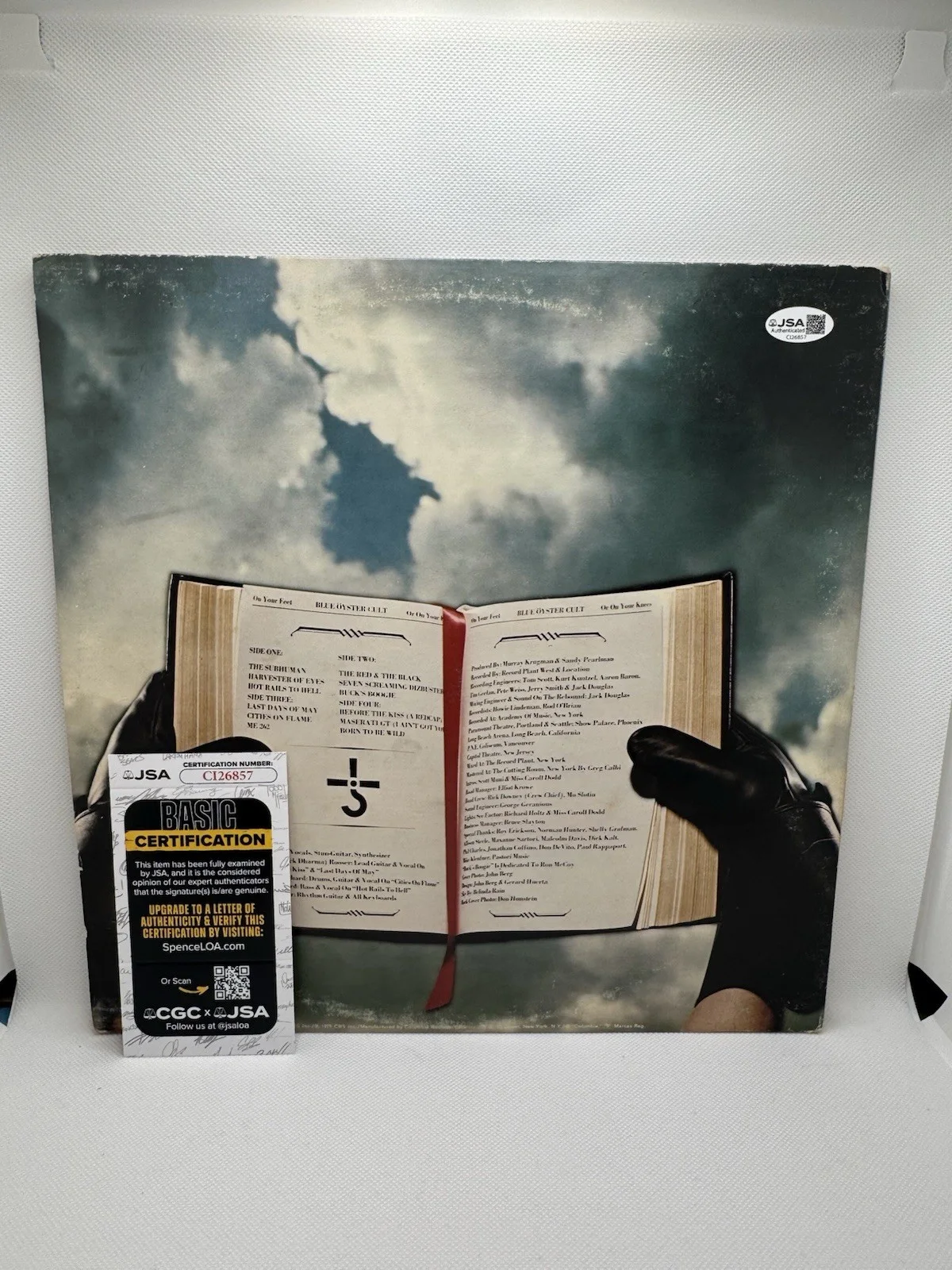 Blue Oyster Cult Signed Vinyl On Your Feet Or On Your Knees JSA COA Dharma Bloom, изображение 2