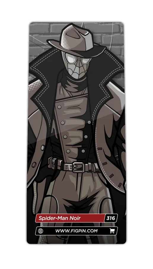 FiGPiN Spider-Man Noir (0316) Into the Spider-Verse 3-Inch Enamel Pin, изображение 2