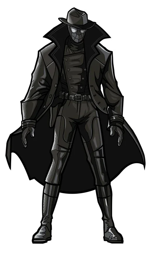 FiGPiN Spider-Man Noir (0316) Into the Spider-Verse 3-Inch Enamel Pin, изображение 4